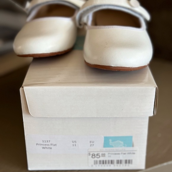Elephantito little kids princess flat white dress shoes - Picture 4 of 7